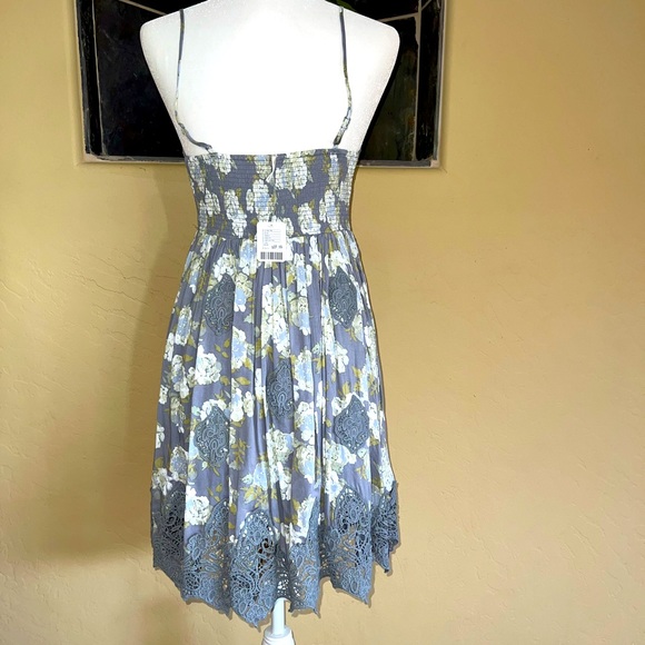 Free People Floral Print Crochet Mini Dress - Picture 3 of 11